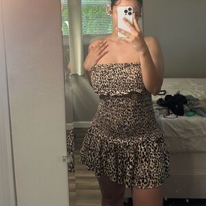 American Eagle Smocked Ruffled Mini Dress